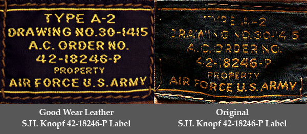 Good Wear Leather's No-Name 42-18246-P Label