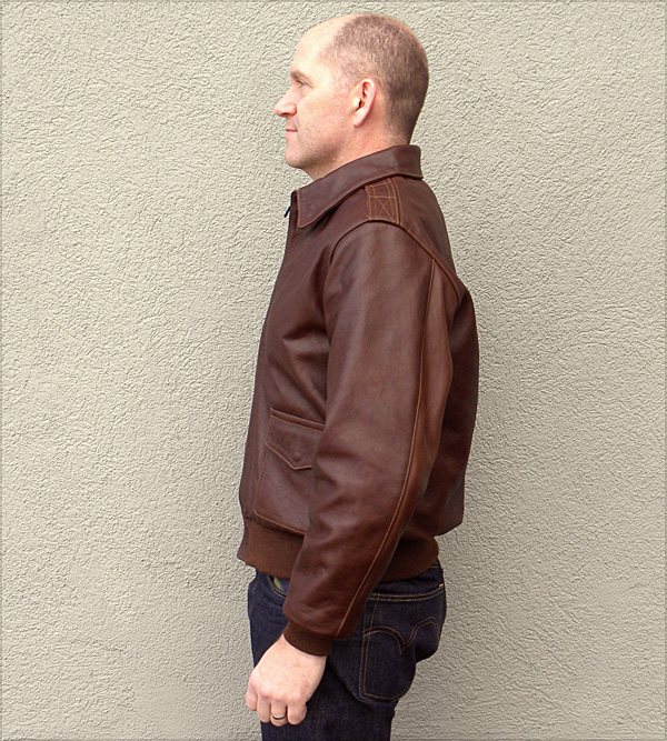 Good Wear Leather 27753 Type A-2 Jacket Side View