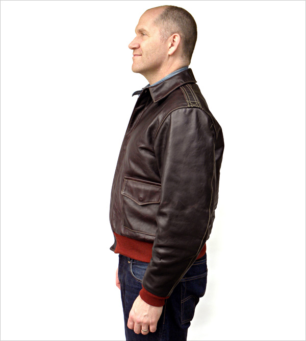 Good Wear Leather 42-18775-P Type A-2 Jacket Side View 