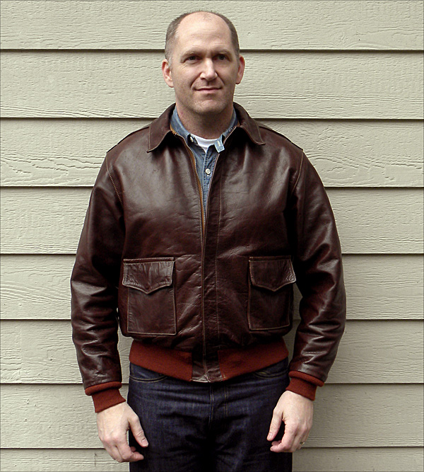 Good Wear Leather 42-18775-P Type A-2 Jacket Front View 