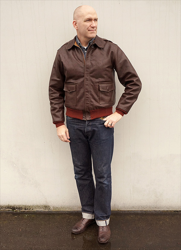 Good Wear Aero Leather 42-18775-P Type A-2 Flight Jacket Horsehide