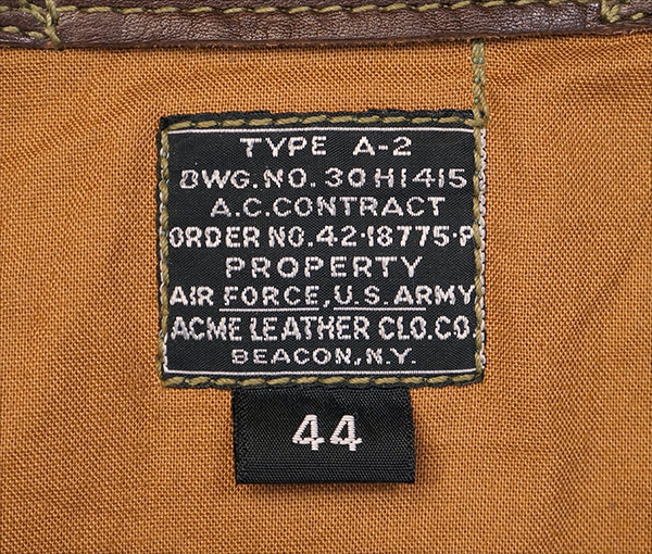 Good Wear Aero Leather 42-18775-P Type A-2 Flight Jacket Horsehide