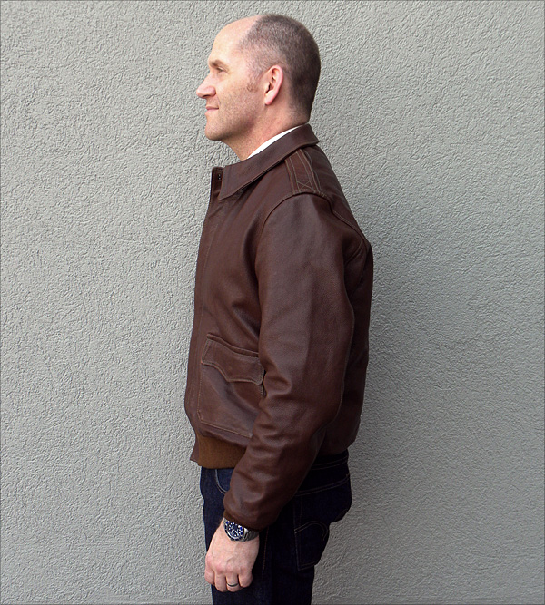 Good Wear Leather's Bronco MFG. Co. Type A-2 Side View