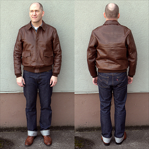 Good Wear Leather's Bronco MFG. Co. Type A-2 Full View