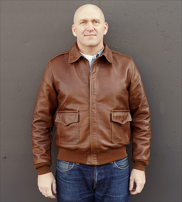 Good Wear Leather's Bronco MFG. Co. Type A-2 Front View