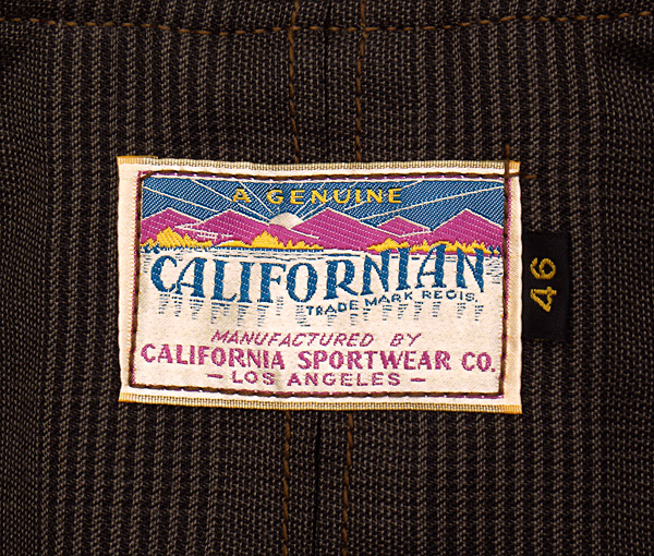 California Sportwear Ventura Jacket Label