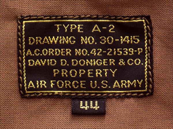 Good Wear Leather's David D. Doniger Type A-2 Label