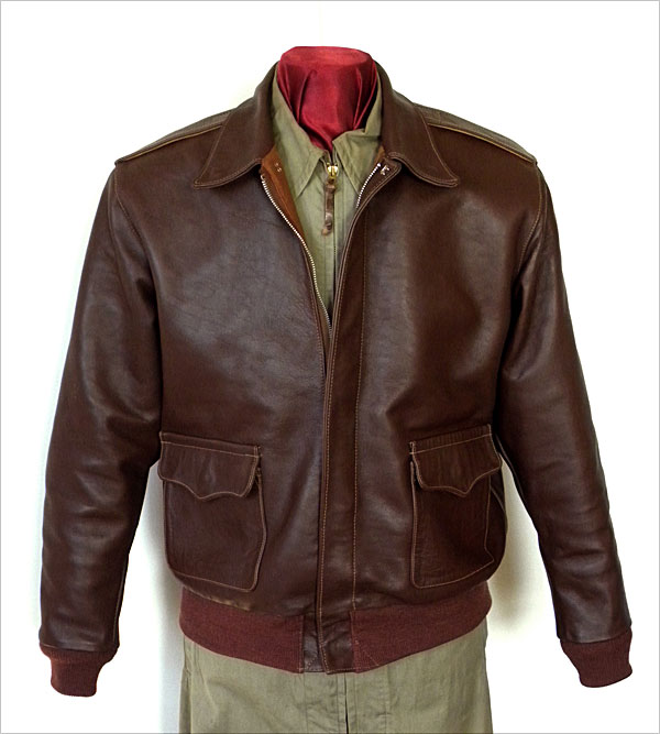 Good Wear Leather's J.A. Dubow Type A-2 Flight Jacket Front View