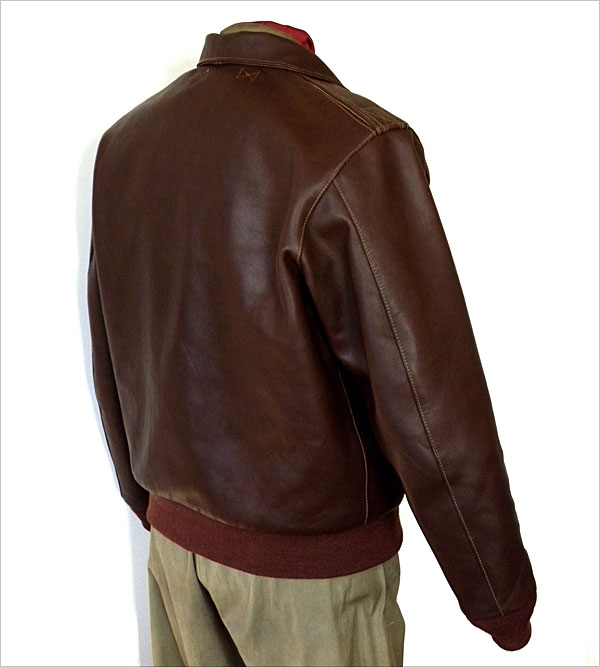 Good Wear Leather's J.A. Dubow Type A-2 Flight Jacket Reverse View