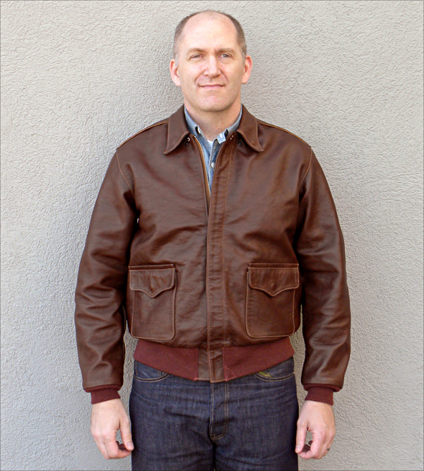Good Wear Leather's J.A. Dubow Type A-2 Flight Jacket Reverse View