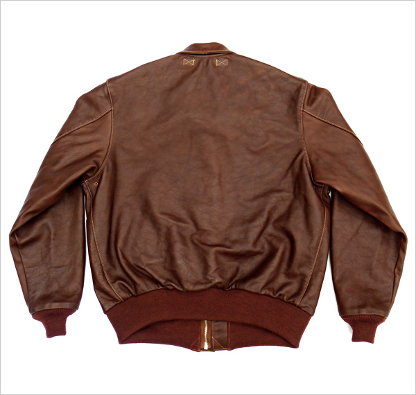 Good Wear Leather's J.A. Dubow Type A-2 Flight Jacket Flat Reverse