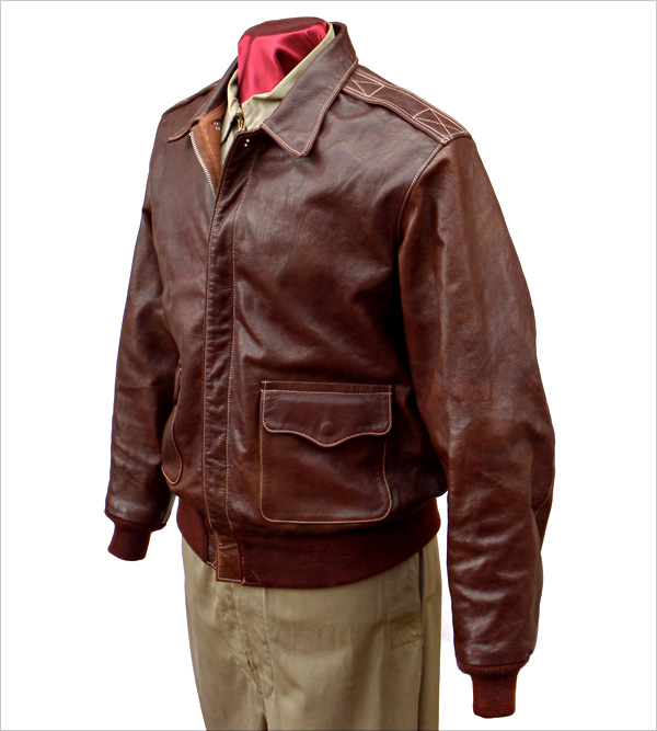 Good Wear Leather's J.A. Dubow Type A-2 Flight Jacket Front View