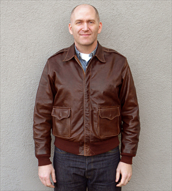 Good Wear Leather's J.A. Dubow Type A-2 Flight Jacket Reverse View