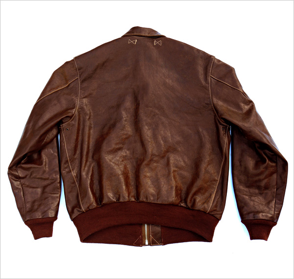 Good Wear Leather's J.A. Dubow Type A-2 Flight Jacket Flat Reverse