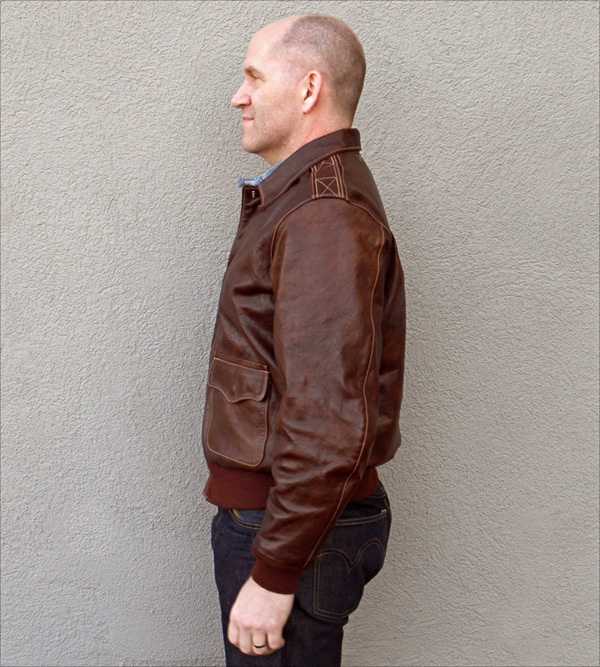 Good Wear Leather's J.A. Dubow Type A-2 Flight Jacket Reverse View