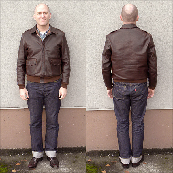 Good Wear Leather I. Chapman & Sons Type A-2 Jacket Full View 
