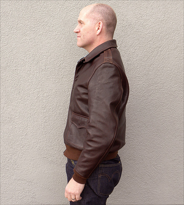 Good Wear Leather I. Chapman & Sons Type A-2 Jacket Side View 