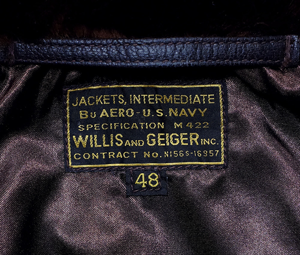 Good Wear Willis & Geiger M-422 Flight Jacket