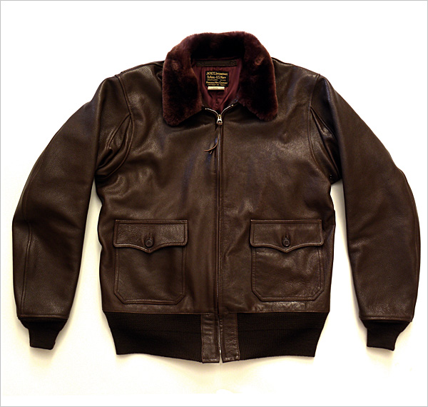 Good Wear Leather Monarch Mfg. Co. M-422 Jacket Front View Flat
