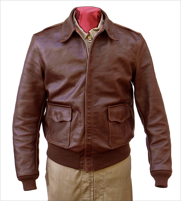 Good Wear Leather Monarch Type A-2 Jacket Front View 