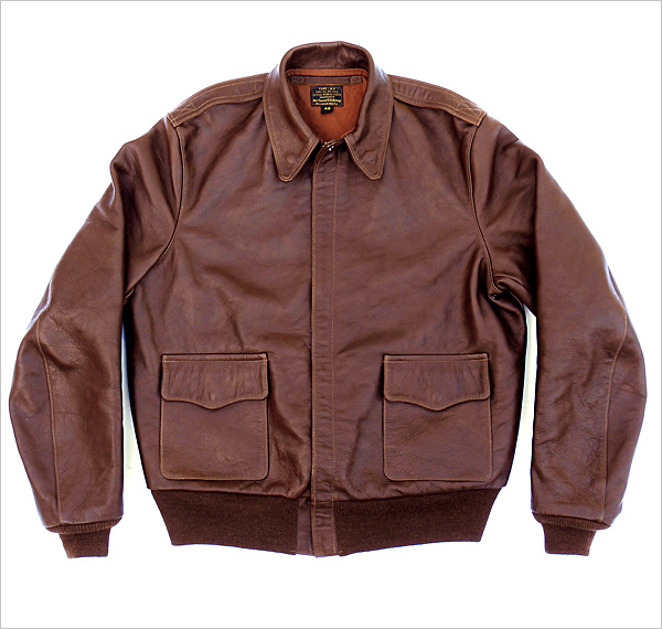 Good Wear Leather Monarch Type A-2 Jacket Front View Flat