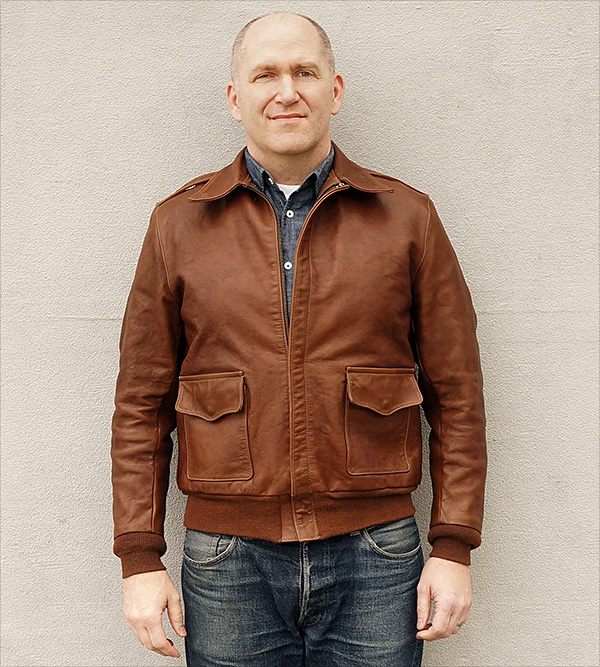 Good Wear Leather Monarch Type A-2 Jacket Front View