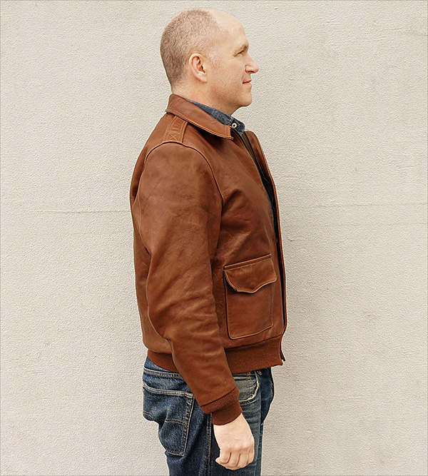 Good Wear Leather Monarch Type A-2 Jacket Side View