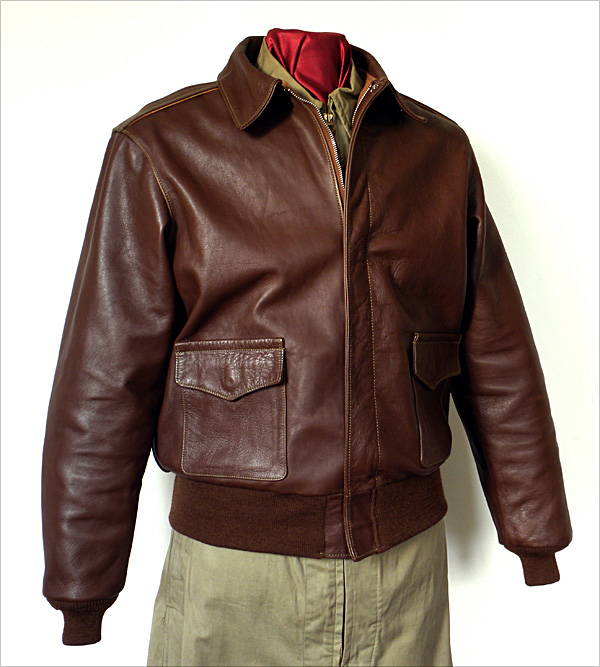 Brown Leather Flight Jacket