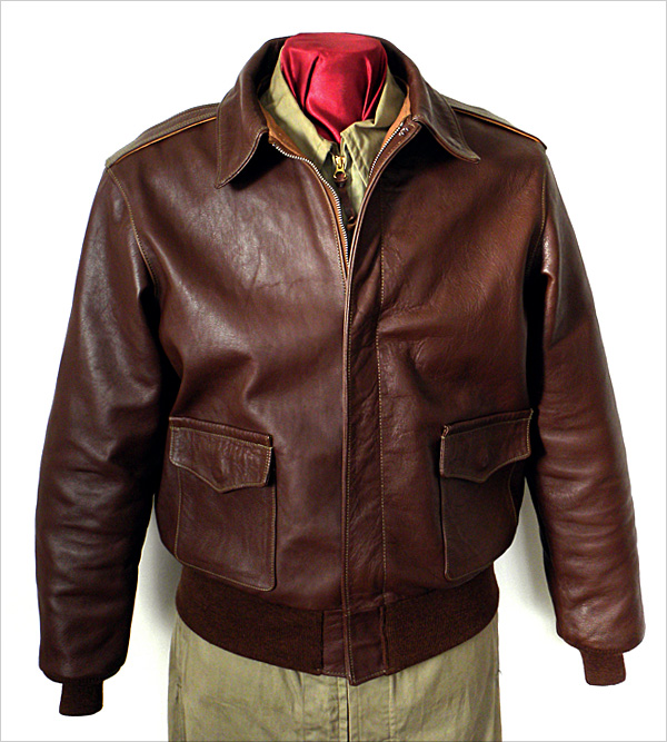 Good Wear Leather's Poughkeepsie Type A-2 Flight Jacket Front View