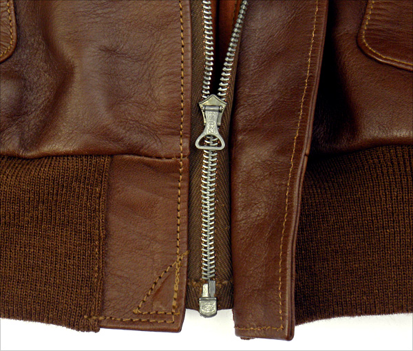 Good Wear Leather Rough Wear 42-1401-P Type A-2 Jacket Zipper Base