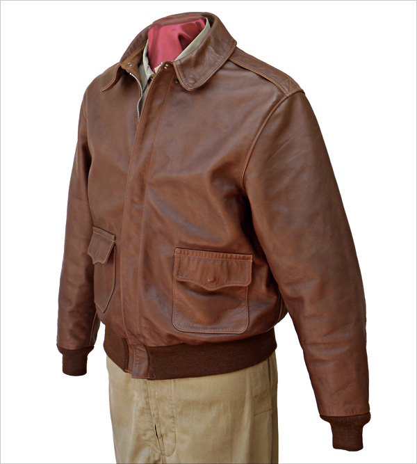 Good Wear Leather Rough Wear 42-1401-P Type A-2 Jacket Front View