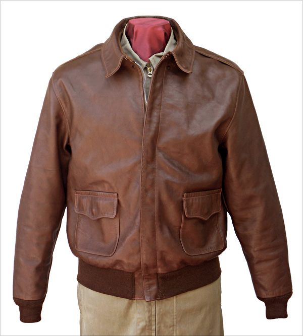 Good Wear Leather Rough Wear 42-1401-P Type A-2 Jacket Front View
