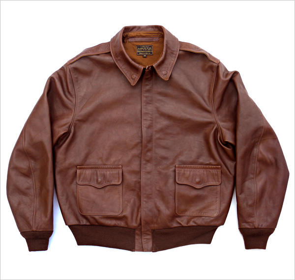 Good Wear Leather Rough Wear 42-1401-P Type A-2 Jacket Front View Flat