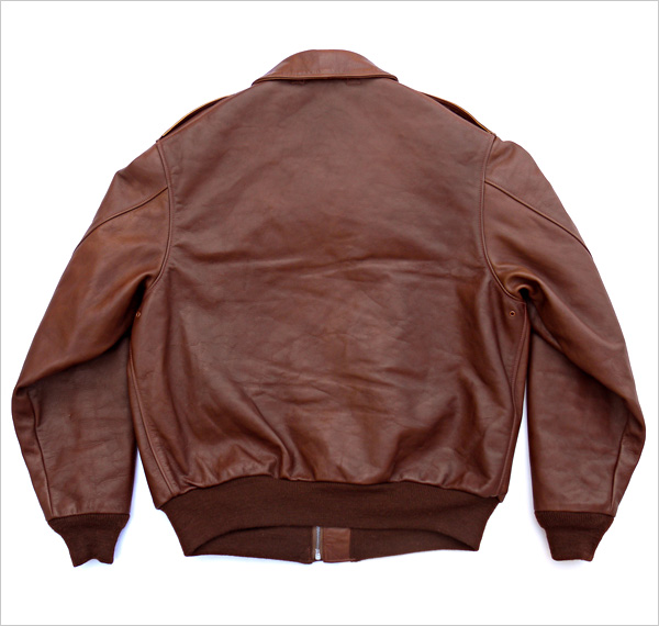 Good Wear Leather Rough Wear 42-1401-P Type A-2 Jacket Reverse View Flat