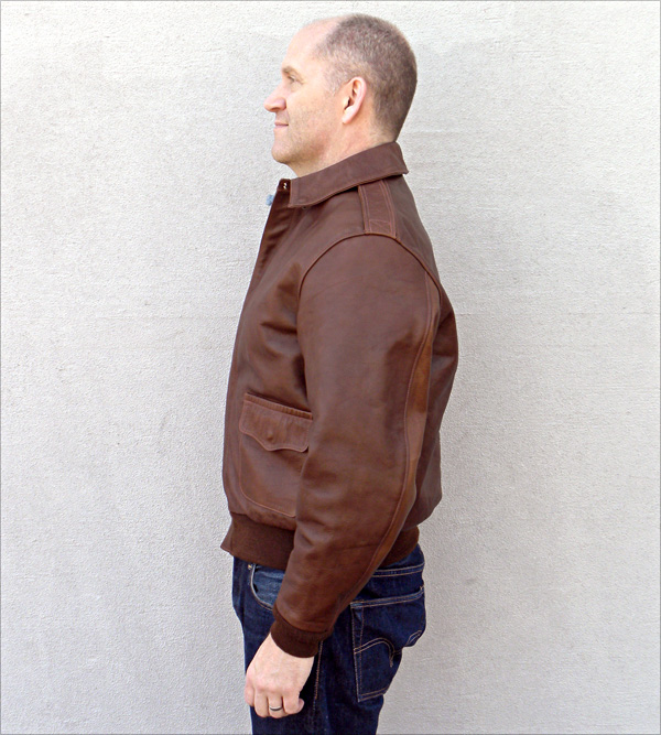Good Wear Leather Rough Wear 42-1401-P Type A-2 Jacket Side View