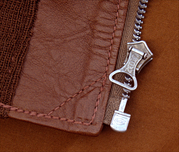 Good Wear Leather Rough Wear 42-1401-P Type A-2 Crown Zipper