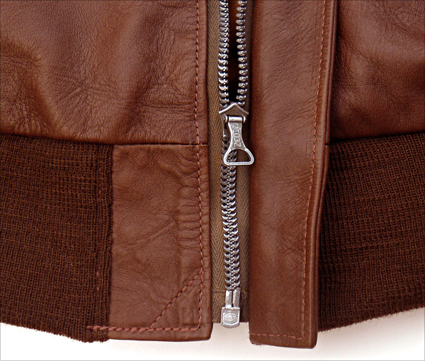 Good Wear Leather Rough Wear 42-1401-P Type A-2 Jacket Zipper Base