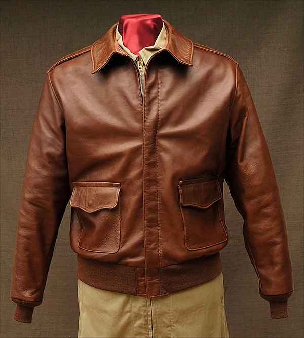 Good Wear Leather Rough Wear 42-1401-P Type A-2 Jacket Front View