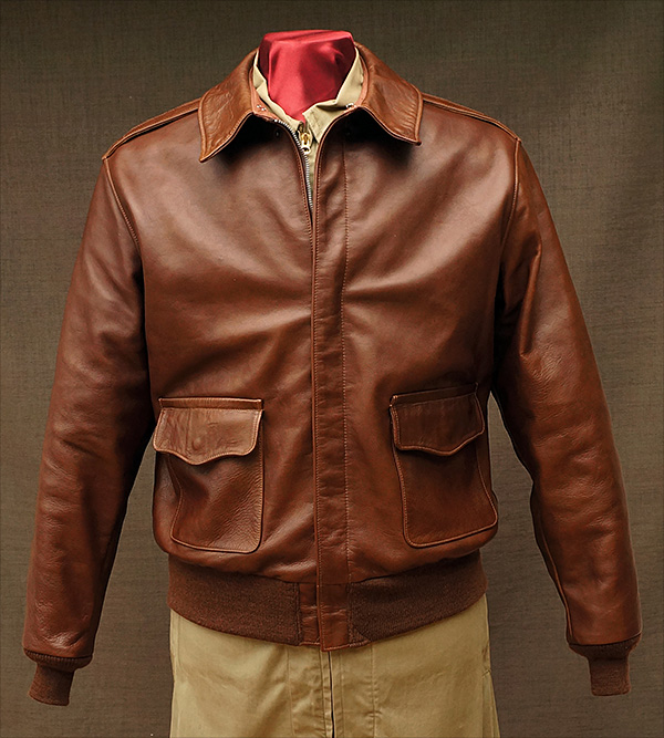 Good Wear Leather Rough Wear 42-1401-P Type A-2 Jacket Front View 