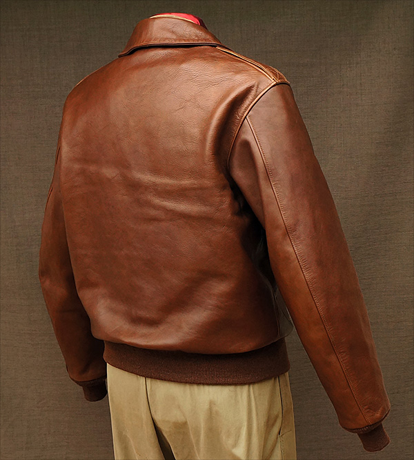 Good Wear Leather Rough Wear 42-1401-P Type A-2 Jacket Reverse View 