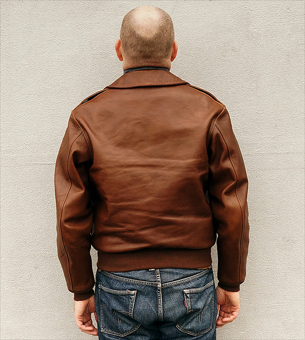 Good Wear Leather Rough Wear 42-1401-P Type A-2 Jacket Reverse View