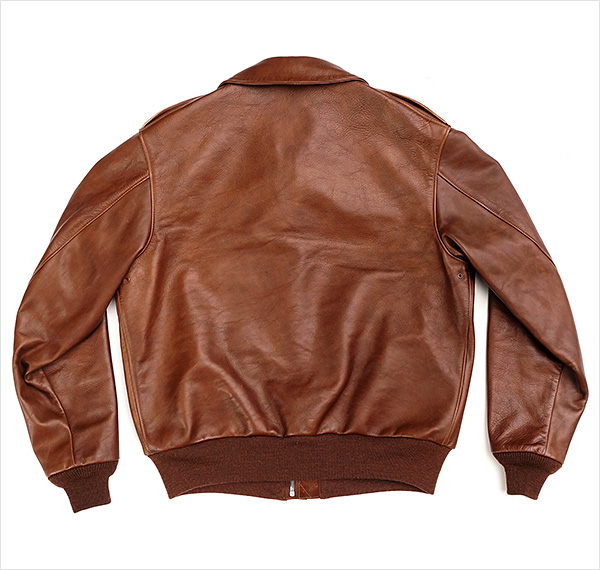 Good Wear Leather Rough Wear 42-1401-P Type A-2 Jacket Reverse View Flat