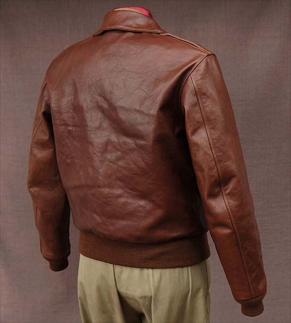 Good Wear Leather Rough Wear 42-1401-P Type A-2 Jacket Reverse View 