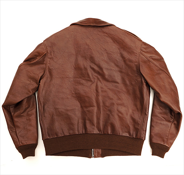 Good Wear Leather Rough Wear 42-1401-P Type A-2 Jacket Reverse View Flat