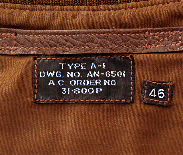 Good Wear Leather Type A-1 Jacket Label