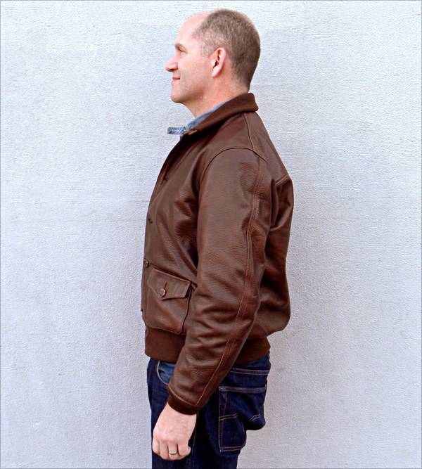 Good Wear Leather Type A-1 Jacket Side View