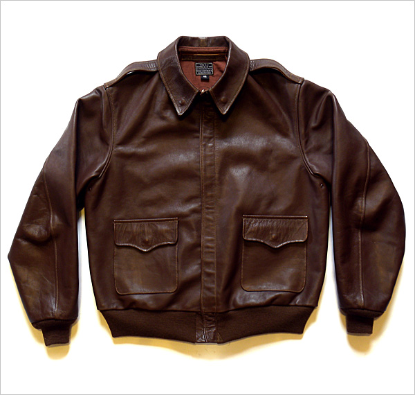 Good Wear Leather Werber Sportswear 42-1402-P Type A-2 Jacket Front View Flat