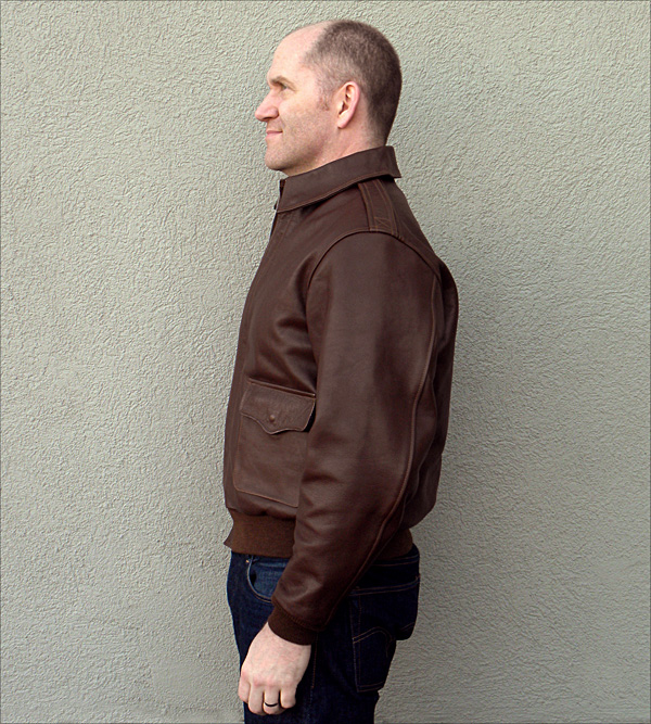 Good Wear Leather Werber Sportswear 42-1402-P Type A-2 Jacket Side View 