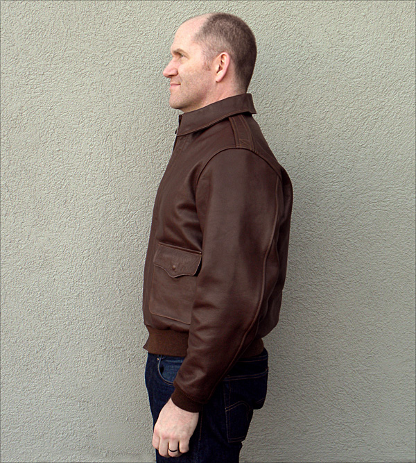 Good Wear Leather Werber Sportswear 42-1402-P Type A-2 Jacket Side View