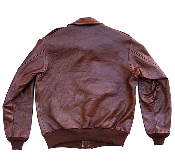 Good Wear Leather Werber Sportswear 42-1402-P Type A-2 Jacket Reverse View Flat